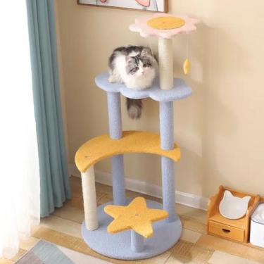 Imagem de Arranhador Para Gatos Árvore de Gatos Pet Multi Níveis Casinha Brinque