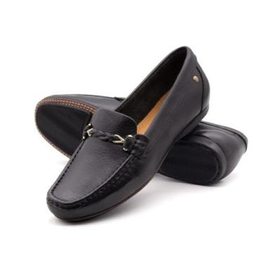 Imagem de Mocassim Feminino Soleil em Couro Alfa Preto - 45011APR - Andacco, Pre