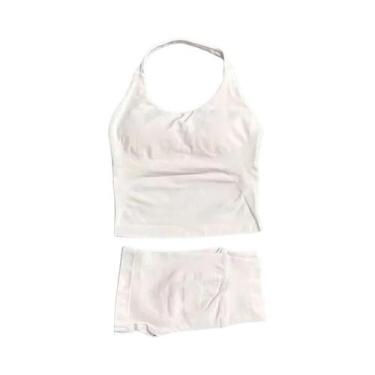 Imagem de Conjunto De Yoga Feminino Com Top Halter E Leggings Esportivas Sem Cos