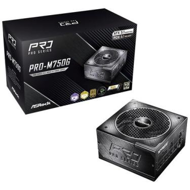 Imagem de Fonte ASRock PRO Series, 750W, 80 Plus Gold, Cybenetics Gold, Full Mod
