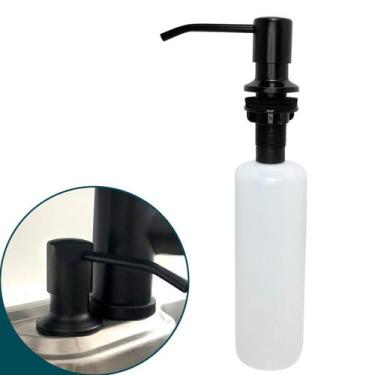 Imagem de Dispenser Dosador de Detergente Inox Preto Fosco 500ml Porta Detergent