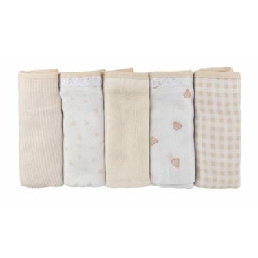 Imagem de Fralda Luxo Estampada/ Lisa com Viés e Tira Bordada 68cm x 70cm - Bubl