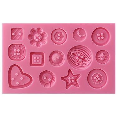 Imagem de Funshowcase Sugarcraft Molde de silicone com botões para decoração de cupcake, artesanato, argila de polímero, resina