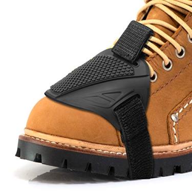 Imagem de Coitak Almofada de mudança de motocicleta para motocicleta, capa protetora para bota de sapato de motocicleta, proteção de borracha para câmbio (preto)