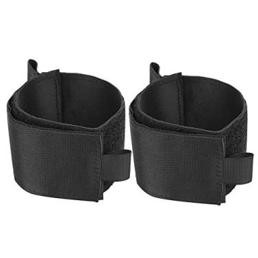 Imagem de Correia de armazenamento de bicicleta resistente e durável 2 peças, prendedor de cabo preto, para cinto de amarração de fios de ciclismo ao ar livre