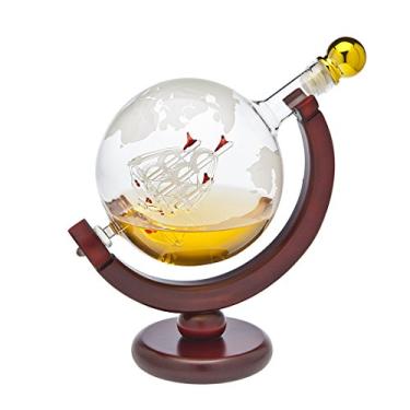 Imagem de Godinger Globo decantador de uísque – para licor, uísque, bourbon, vodka ou vinho, presentes para homens, pai – 850 ml