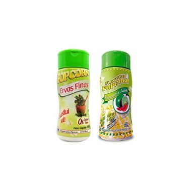 Imagem de Temperos p/ Pipoca Popcorn Cx 12 Frascos: 6 Ervas Finas - 6 Pimenta e Limão