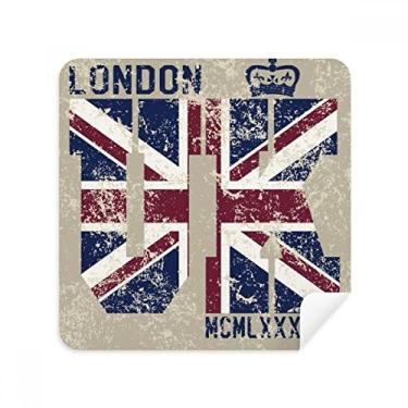 Imagem de Londres King Reino Unido Bandeira da União Jack pano pano limpador de tela tecido camurça pacote com 2