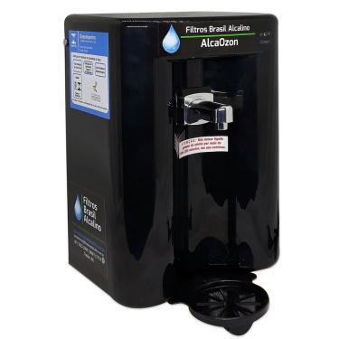 Imagem de Filtro Purificador Agua Alcalina Com Ozonio Alcaozon  Preto