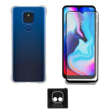 Imagem de Capinha Moto E7 Plus XT2081 + Película Vidro 3D Temperado + Película Câmera