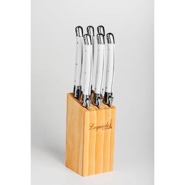 Imagem de Conjunto De 6 Facas Laguiole La Tour Luxo - Branco