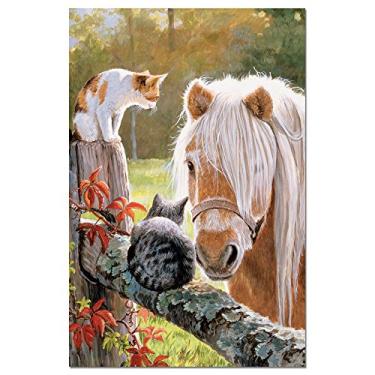 Imagem de Tree-Free Greetings - Cartões para todas as ocasiões - Designs artísticos - 12 cartões comemorativos + envelopes brancos - Feito nos EUA - 100% papel reciclado - 10 x 6 - Apenas visitando (FS66526)