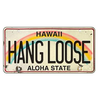 Imagem de Placa de Carro Decor em Madeira State Route - Hawaii - Hang Loose