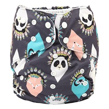 Imagem de Sigzagor Fralda de pano grande júnior de 2 a 7 anos, fralda, bolso reutilizável lavável, bebê infantil (animal nativo americano)