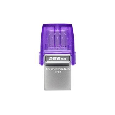 Imagem de Kingston DataTraveler microDuo 3C 256GB USB-C e USB-A Flash Drive | Velocidade até 200 MB/s | USB 3.2 Gen 1 | Conector Duo | DTDUO3CG3/256GB
