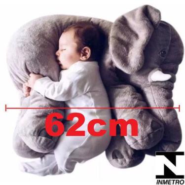 Imagem de Almofada Travesseiro Elefante Pelúcia Bebê Dormir Grande 62cm - Ursos