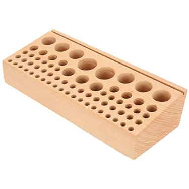 Imagem de Suporte de couro para ferramentas de 68 furos, suporte de madeira, couro artesanal para couro, ferramentas de perfuração