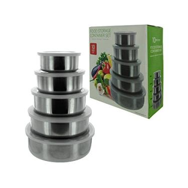 Imagem de Kole Imports OC692 Nesting Metal Food Storage Container Set