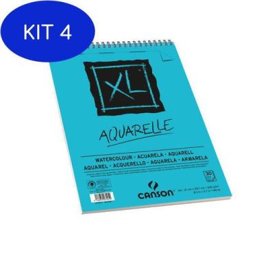 Imagem de Kit 4 Bloco De Papel Canson Aquarela - Xl Aquarelle - 300G/M
