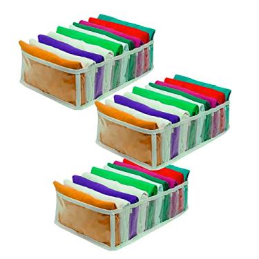 Imagem de ORGANIZAMAIS - 3 Colmeias (G) para Camisetas - 10x25x35cm - 3G - Branco