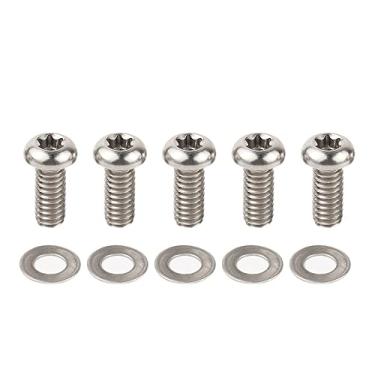 Imagem de NICECNC 5 peças de parafusos Derby de liga de titânio compatíveis com Harley CVO Road Glide/Street Glide, Fat Bob 114 FXFBS/FXFB, Fat Boy 114 FLFBS/FLFB, Road Glide FLTRX, Road King FLHR, VER FITMENT! (titânio)