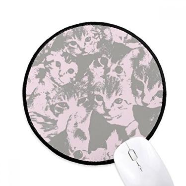 Imagem de DIYthinker Pôster fashion de gato proteger animal amante de animais tapete de mouse desktop escritório tapete redondo para computador