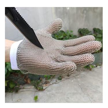 Imagem de Cut Resistant Glove Luvas Resistentes Ao Corte De Metal, Luvas De Corrente De Metal Antiderrapantes Resistentes Ao Desgaste, Luvas De Açougueiro (Size : A pack of one/XS)