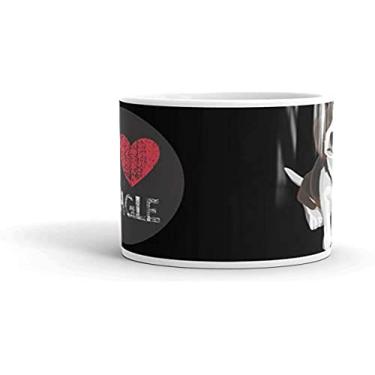Imagem de Canequeiro Store Eu Amo Beagle Caneca de Porcelana Personalizada, Multicor, 10 x 10 x 10 cm
