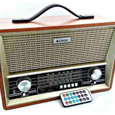 Imagem de Rádio Edição Retrô Livstar Portátil Bluetooth Usb B2068