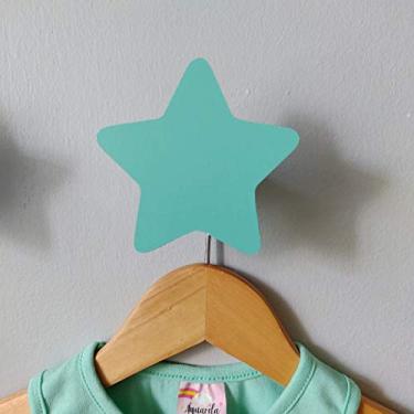 Imagem de 1 Gancho de parede pendurador Colorido MDF Estrela