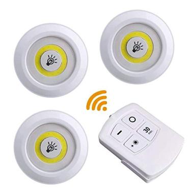Imagem de Kit 3 Lâmpadas Luminária Led Spot Sem Fio Controle Remoto Opções de Ajuste