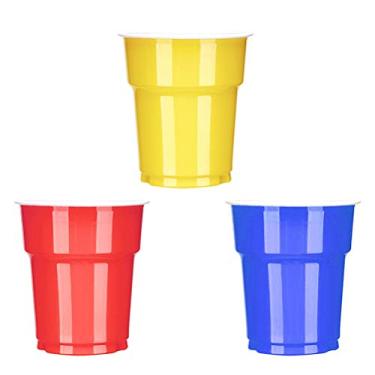 Imagem de Copos de plástico descartáveis para copos de vinho Amosfun 60 peças, 250 ml, copos de plástico para beber, copos para festas (três cores)