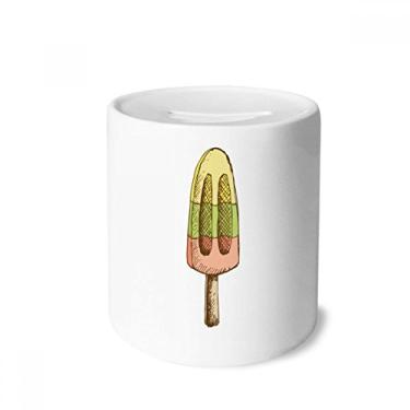 Imagem de DIYthinker Picolés vermelho amarelo verde caixa de dinheiro caixa de cerâmica porta-moedas presente de cofrinho