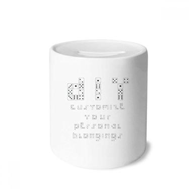 Imagem de DIYthinker Caixa de moedas de cerâmica com estampa de ilustração em inglês Sieve