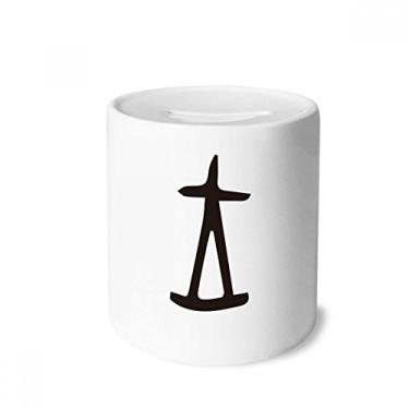 Imagem de DIYthinker Inscrição óssea com sobrenome chinês, caixa de dinheiro caixa de cerâmica porta-moedas presente de cofrinho