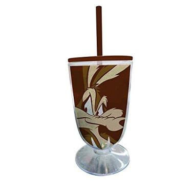 Imagem de Taça Looney Tunes Coyote Big Face - 550 ml - Marrom em Acrílico - Urban - 25x10,5 cm