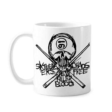 Imagem de Número 16 Ninja Black Skeleton Espada Caneca Cerâmica Café Porcelana Caneca