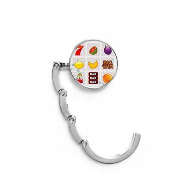 Imagem de Gancho de mesa com estampa de ilustração de desenho digital Fruit com fecho decorativo dobrável