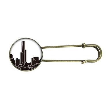 Imagem de Broche de metal retrô com detalhes de arranha-céus da Austrália