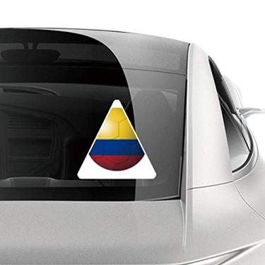 Imagem de DIYthinker Adesivo de carro com a bandeira nacional da Colômbia de futebol americano de motocicleta e bicicleta