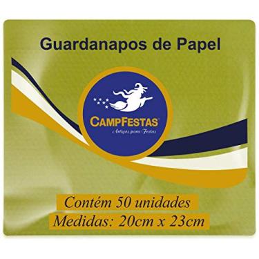 Imagem de Guardanapo de Papel 50F, Campfestas, Amarelo, Pacote de 50