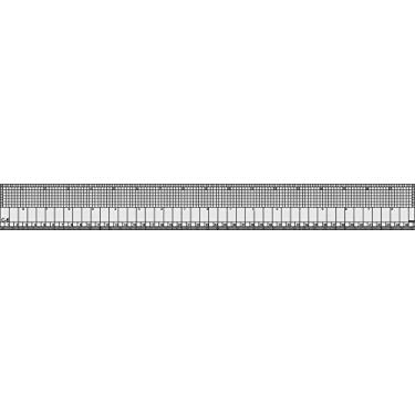 Imagem de Régua para Modelagem e Patchwork, em PVC 1 mm – Trident, C-6, Transparente 46 x 5 cm