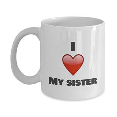 Imagem de Caneca de café I Love My sister - presentes para irmã