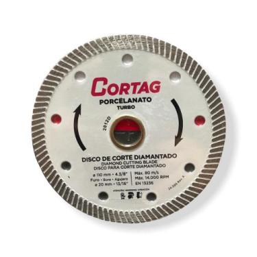 Imagem de Disco De Corte Diamantado Turbo Porcelanato Ultra Fino 110mm - Cortag