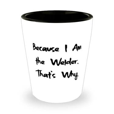 Imagem de Presentes de soldador para amigos, porque eu sou o soldador. É por isso que o copo inspirador para soldador, copo de cerâmica de colegas de trabalho