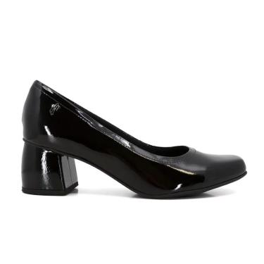 Imagem de Scarpin Usaflex Feminino Salto Bloco Couro AC2522