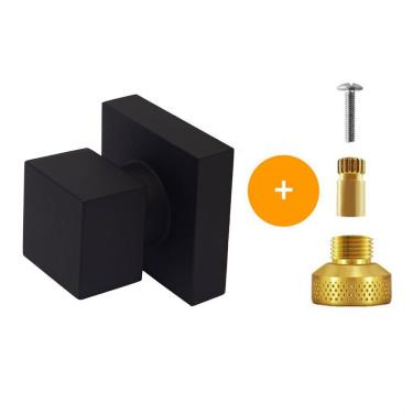 Imagem de Acabamento Metal Black Slim Registro 1/2" a 1" + Conversor Docol