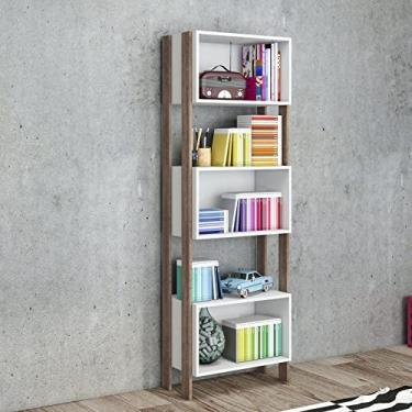 Imagem de Estante 3 Nichos Retrô Rt 3092 Movelbento Rústico/branco