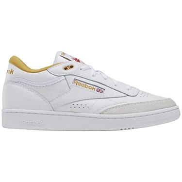 Imagem de Reebok Tênis adulto unissex Club C Mid II, Branco/ouro retrô, 40/42 BR