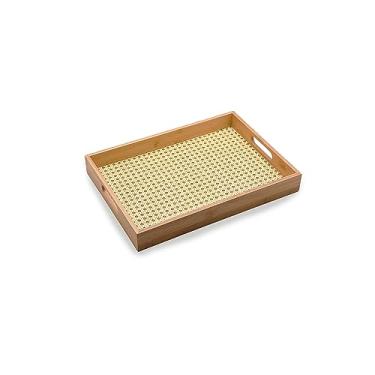 Imagem de Oikos - Bandeja de Bambu com Palinha Retangular 39cm